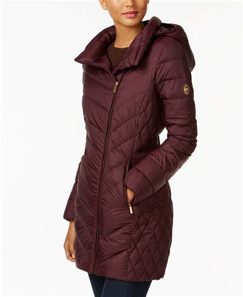 burgundy michael michael kors packable jacket|Michael Kors puffer jacket macy's.